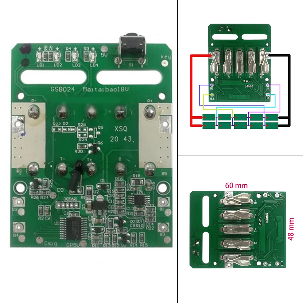 Charging Protection Circuit Board PCB Board For 18V Lithium Battery Rack  Power Tool  Accessories