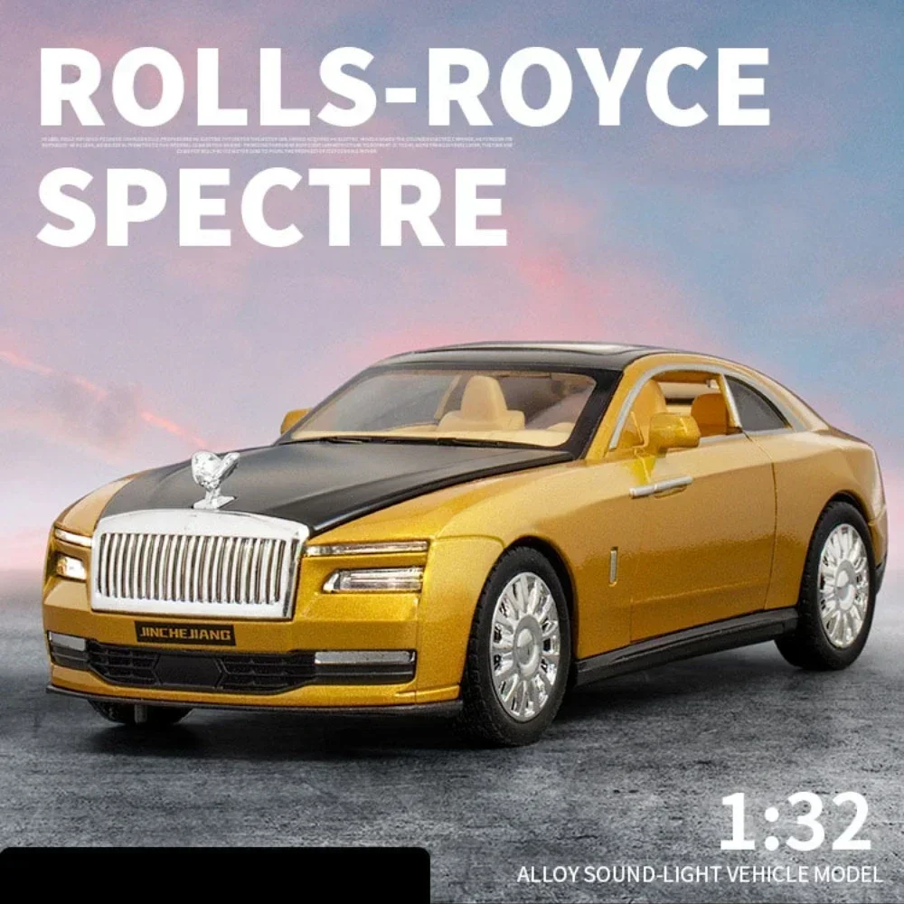 Simulation 1 : 32 Rolls pure electric car Shining alloy car model ornament toy exclusive for boys and girls