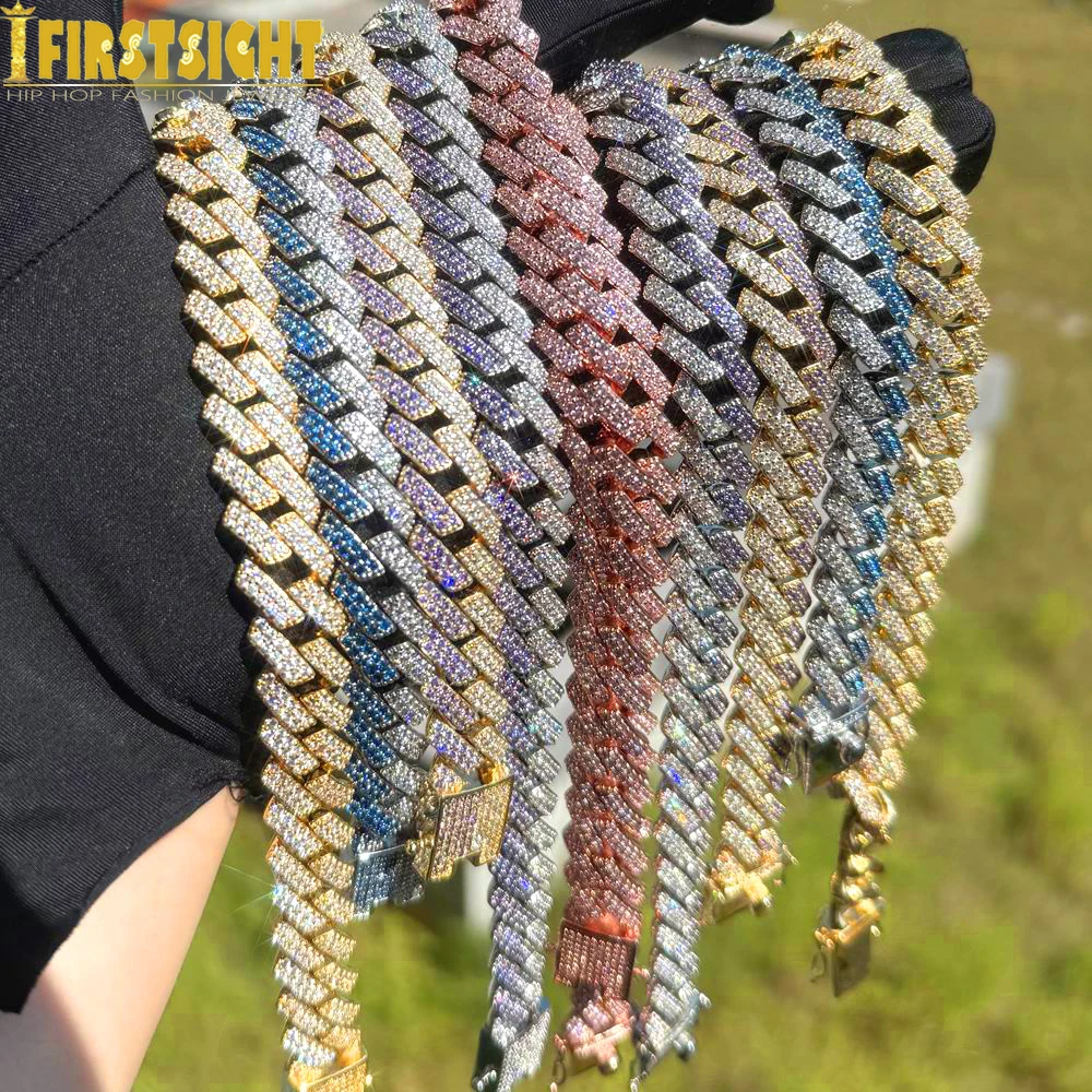 

Новое кубинское ожерелье-цепочка Iced Out Bling CZ Майами, 15 мм, золото, серебро, цвет AAA, кубический цирконий, звено для женщин и мужчин, ювелирные изделия в стиле хип-хоп