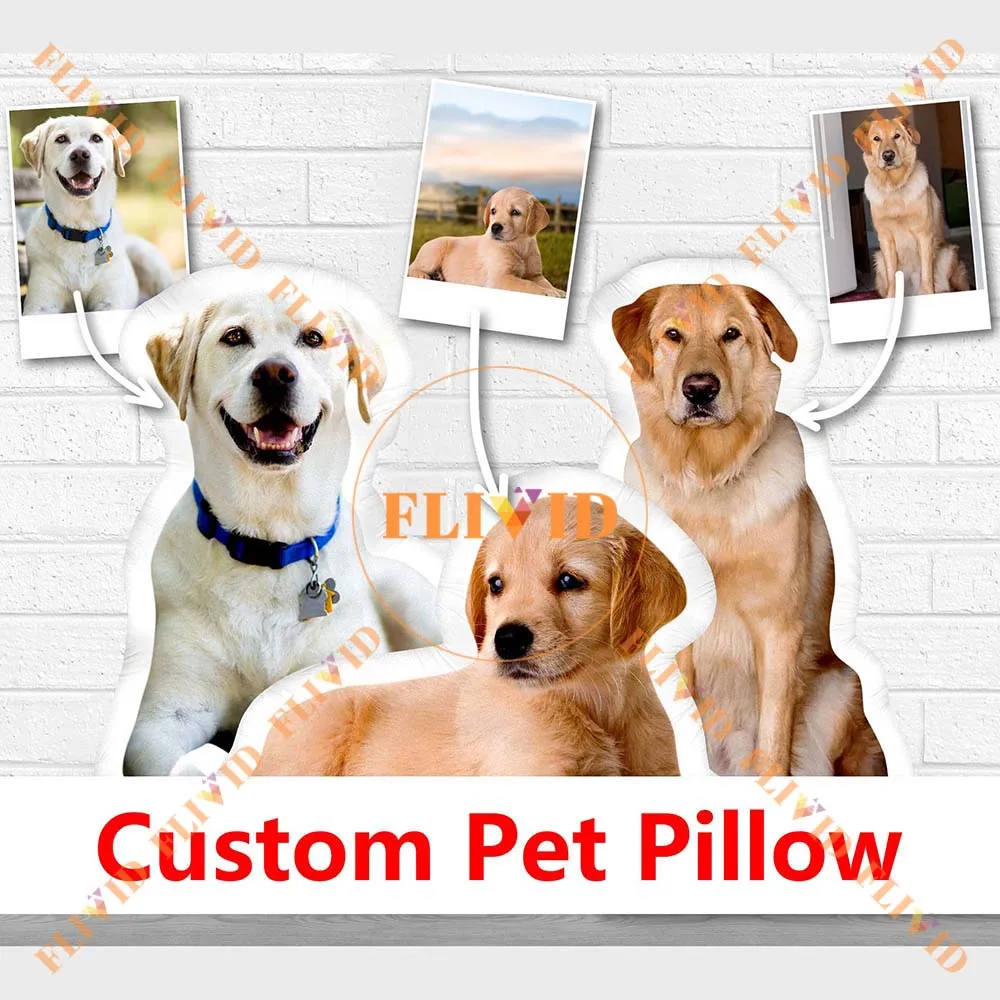 Personalized 3D Animals Dog Cat Shaped Pillow Custom Pet Photo Pillow Cushions Realistic Photo Dog Throw Pillow Dog Lover