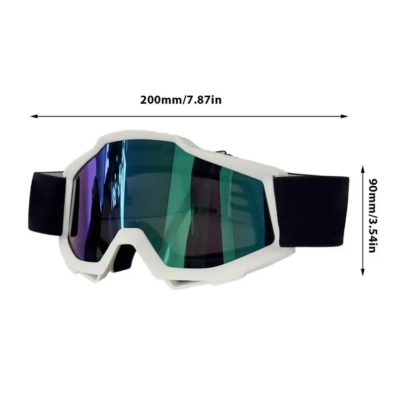 Riding Goggles Anti-UV Non-slip Racing Skiing Goggles Dirtbike Goggles Anti-fog ATV Goggles Sponge Padding Dustproof Eyewear For