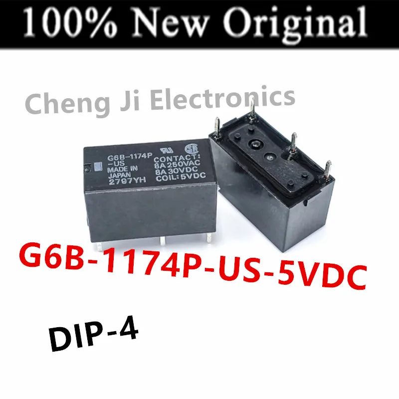 Imagem -02 - Relé de Potência Eletromagnética Original G6b1174p-us5vdc G6b-1174p-us-12vdc G6b-1174p-us24vdc Dip4 Novo Pcs por Lote