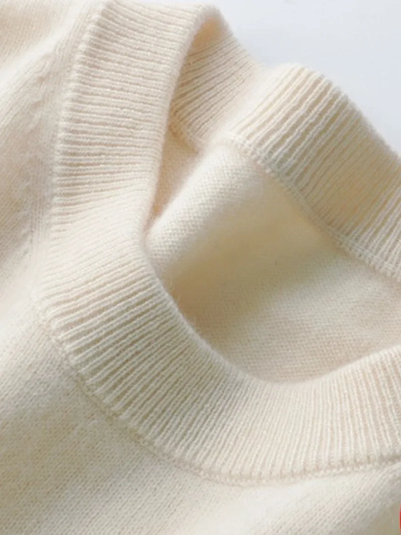 

Soft Thiened round Ne V-Ne Knitted Sweater Autumn Winter New Sle Loose Fit Pure Color Men's Woolen Sweater Busin C...