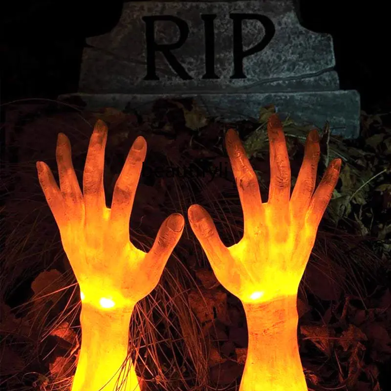 

yj Creative Resin Crafts Halloween Ghost Hand Funny Decoration Atmosphere Layout