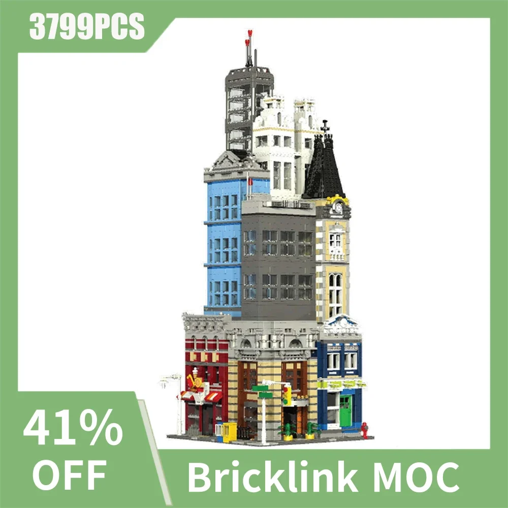 

3799PCS City Hot Selling Street View Moc Modular Subway and Avenue City Stacks DIY Creative Children's Toys Birthday Gift Block