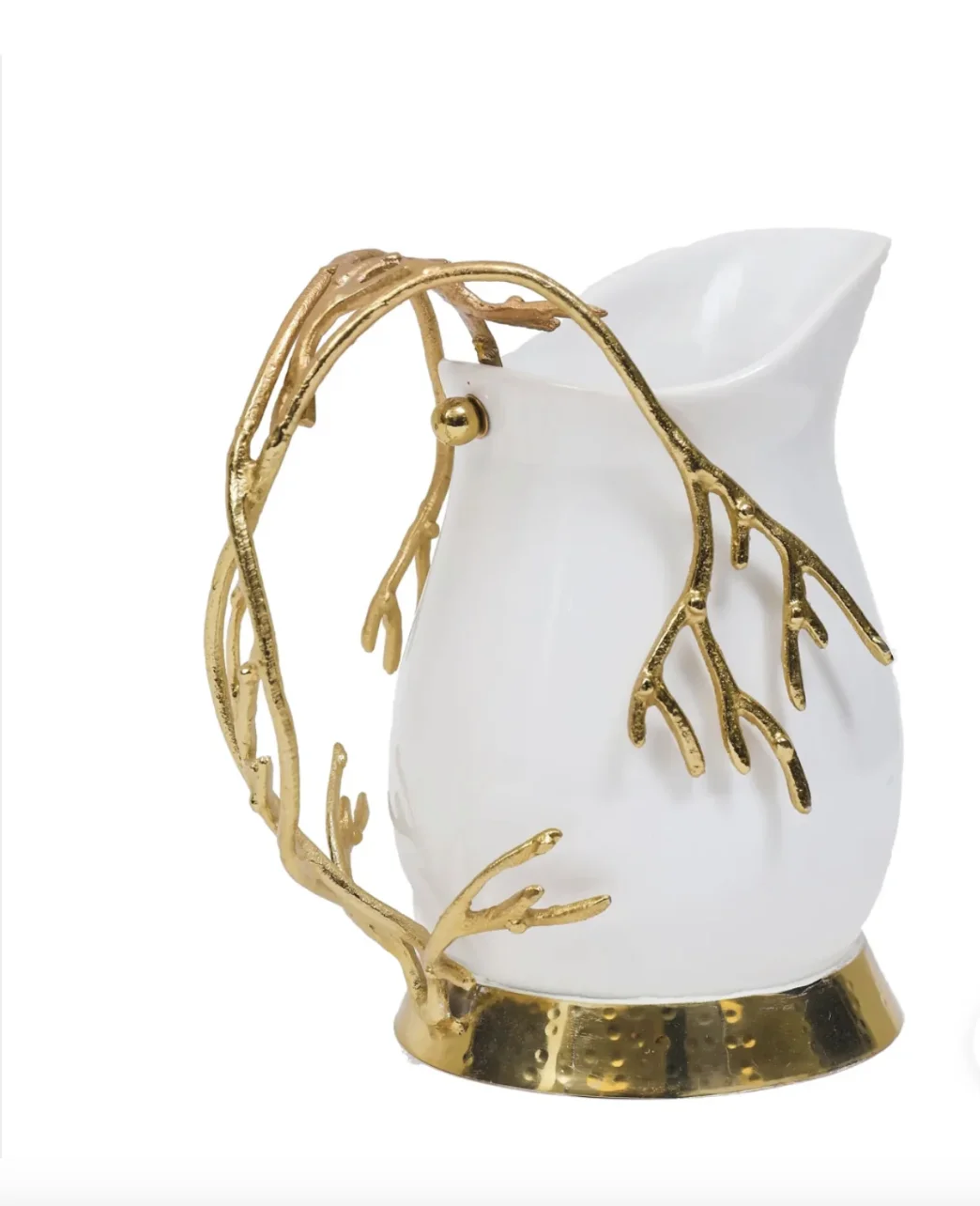 Customizable high-quality modern golden brass wide-mouth desktop vase, handmade lightweight non-slip base, environmentally