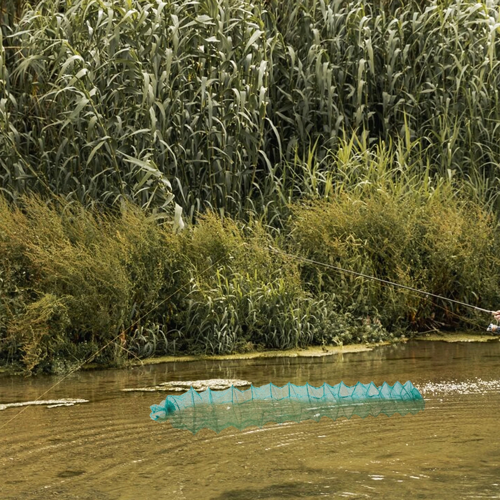 

Fishing Cage Pot Animal Catch Net Portable Crawfish Trap Fish Traps Crawfish Trap Supplies Nylon Bank Boat Fishing