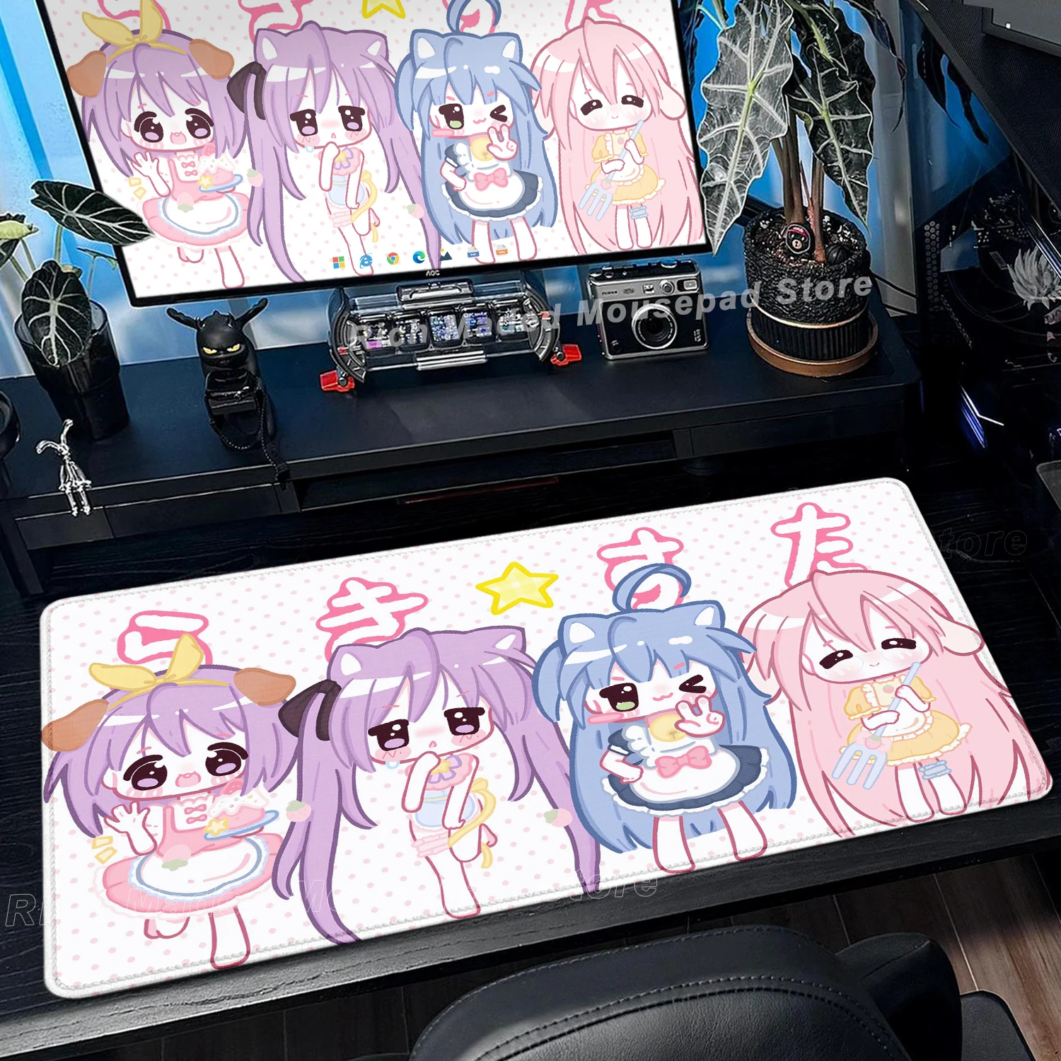 

Lucky Star Mouse Pad Anime Mousepad Konata Izumi Mousemat Computer Desk Pad Kawaii Rug Cute Cartoon Desk Mats Laptop Accessories