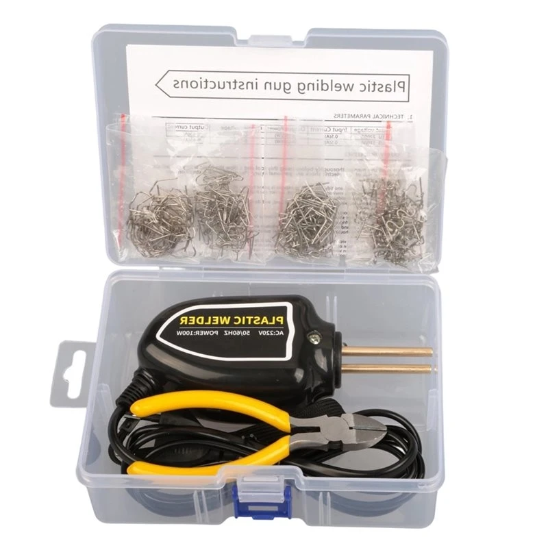 ABVC Mini Plastic Welding Welder Repair Tool 100W Hot Stapler Kit-Fast Heating For Car Bumper Cracks US Plug