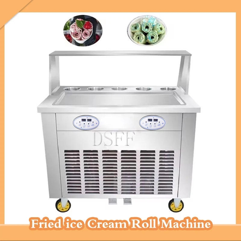 

Multi Functional Large Single Plate Deep Fried Yogurt Machine, Thai Commercial Deep Fried Ice Cream Roll Machine