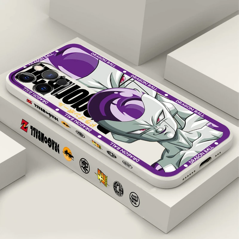 

D-Dragon Frieza Trunks Liquid Left Rope For Apple iPhone 15 14 13 12 11 XS XR X 8 7 SE Pro Max Plus Mini Soft Phone Case