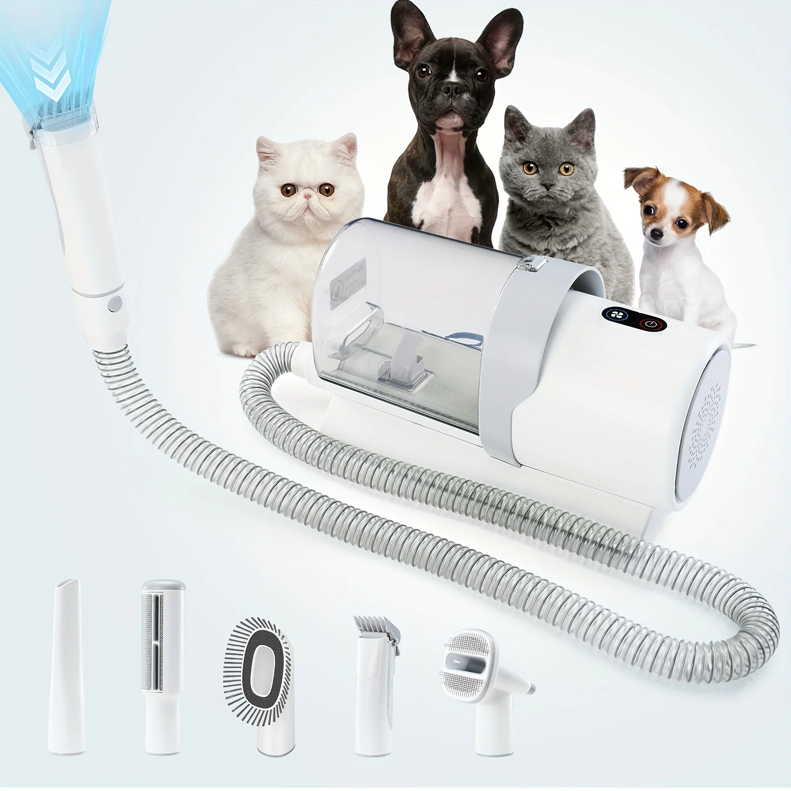 AliExpress – New Pet Grooming Vacuum Kit 5 In 1 Strong Suction 99% Hair Removal Professional Clippers With 6 Guide Combs Multifunctional