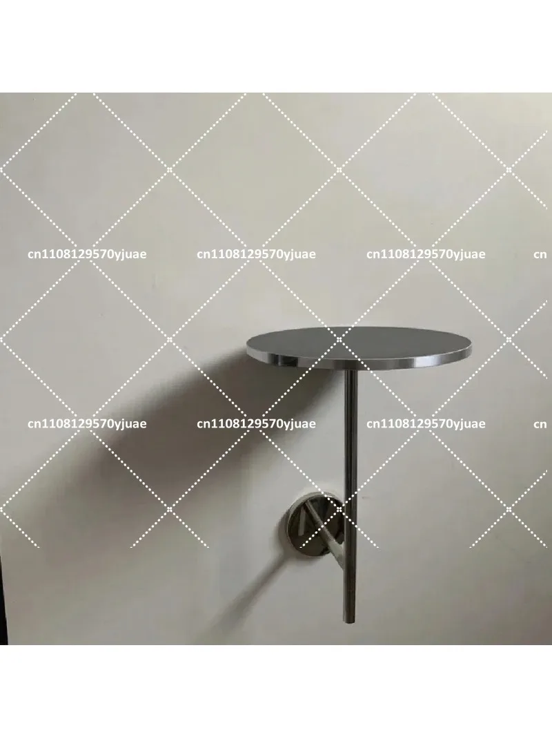 Wall-mounted Folding Table, Rustic Steel Deck Side Table, Space Saving Coffee Table