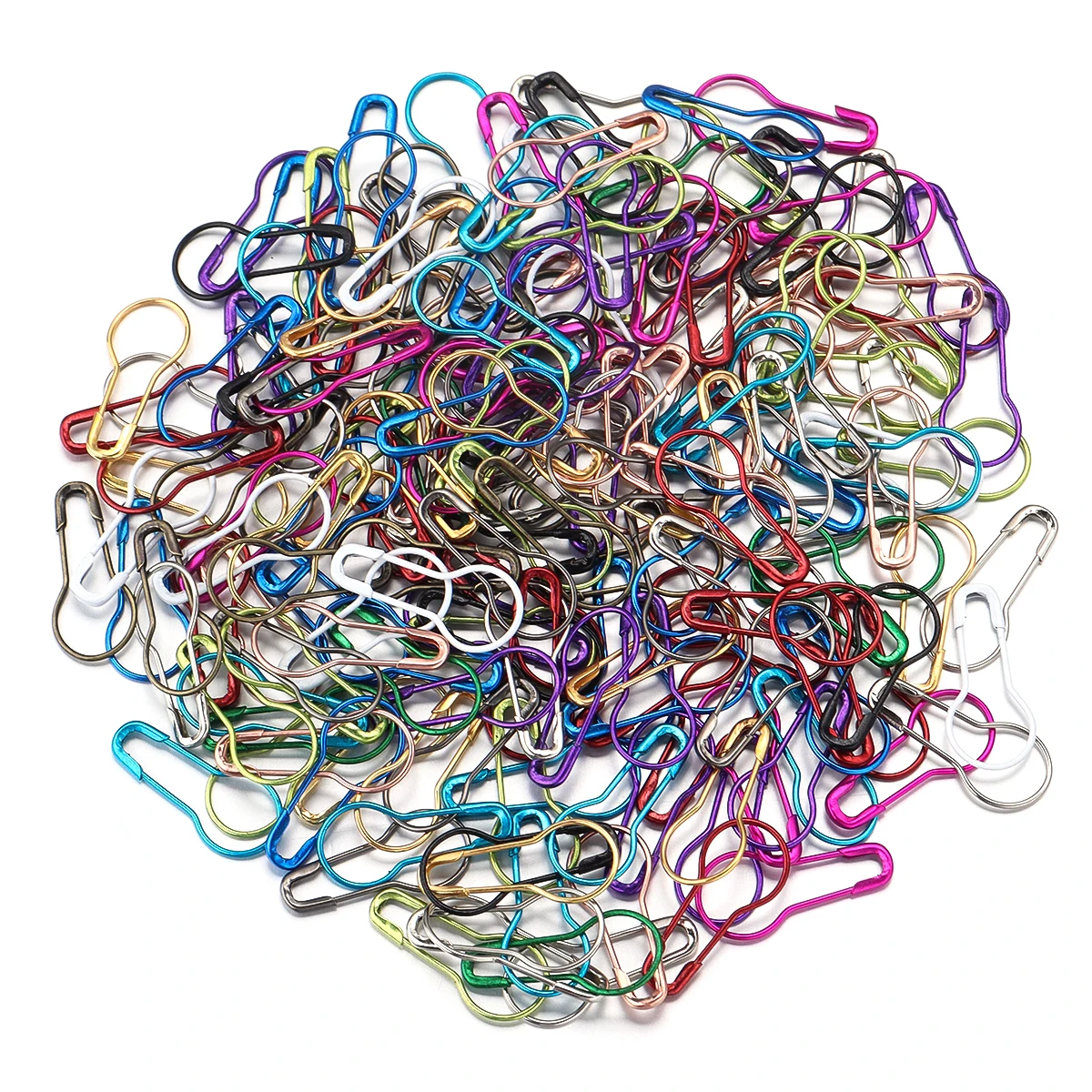 200pcs Mix Safety Pins Metal Gourd Pins Crochet Locking Knitting Cross Stitch Marker Tag Clips Hangtag DIY Sewing Tools Needle
