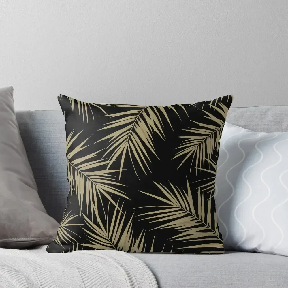 Palm Leaves Cali Finesse #1 #gold #tropical #decor #art Throw Pillow Bed pillowcases Decorative Cover For Living Room pillow