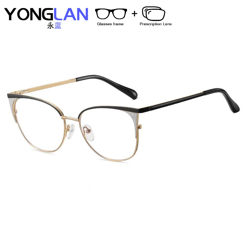 

Очки YONGLAN M-размера: стильные металлические с линзами «кошачий глаз», фотохромные, с диоптриями для коррекции миопии, прогрессивные линзы для женщин