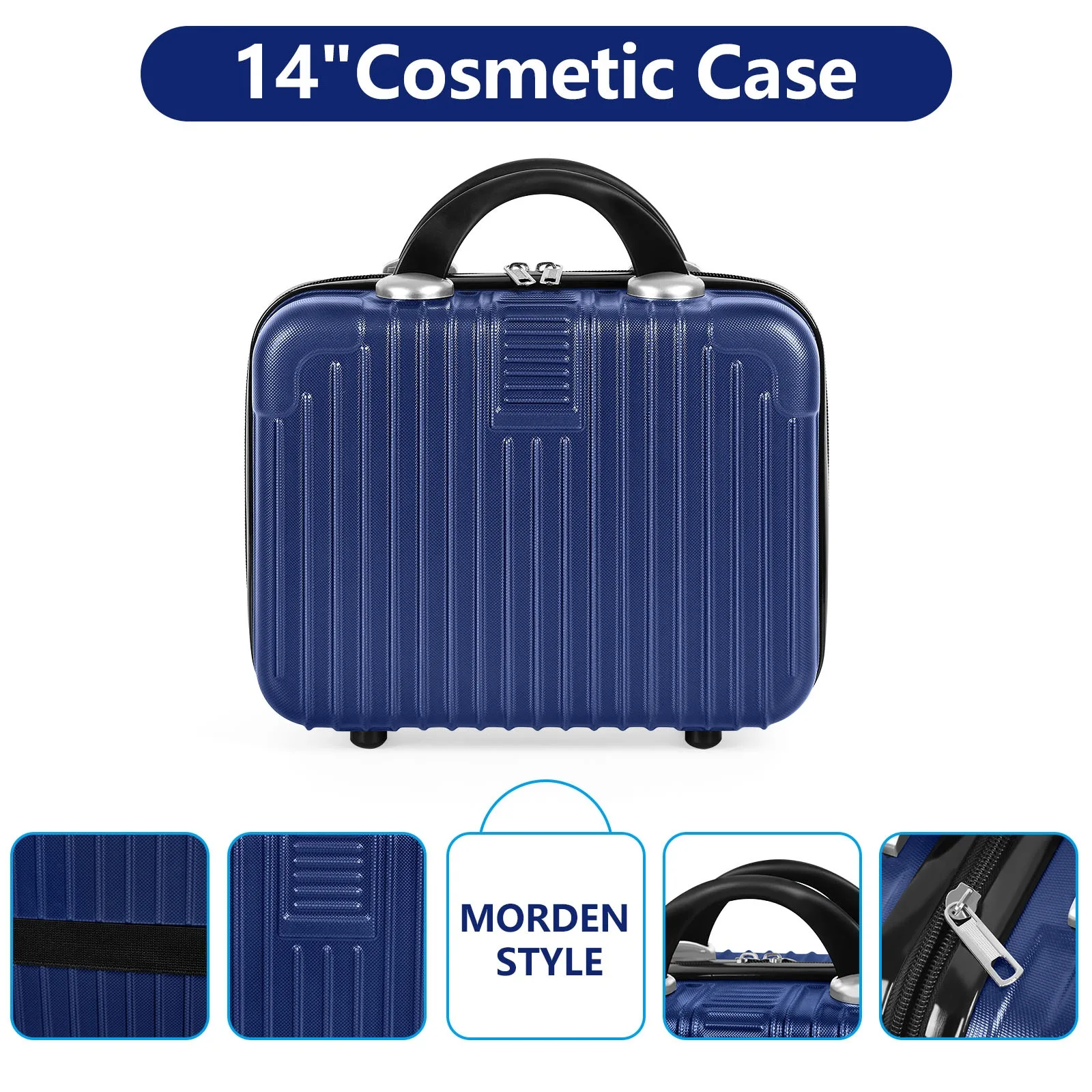 Luggage with lock "pull rod box hook style 2-piece set (20+14) can be used for travel, with universal roller design for easy mov