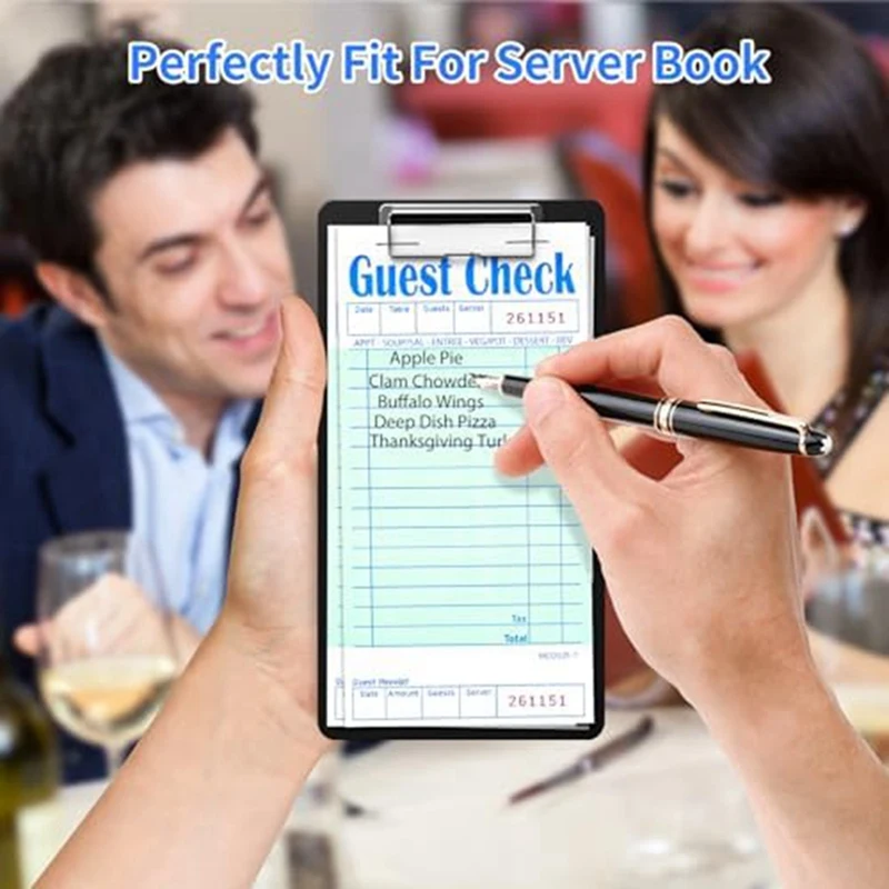 5 Pack Guest Check Books, Server Note Pads for Restaurant, Green Waiter Checkbook, Restaurant Order Pad 50 Sheets/Pack-A69M view 6