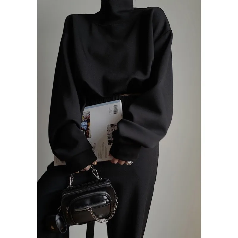 Sudaderas para mujer, ropa Vintage, empalme, forro relajado, estilos, estilo coreano, cuello redondo, mujeres adultas, algodón Premium, todos los días