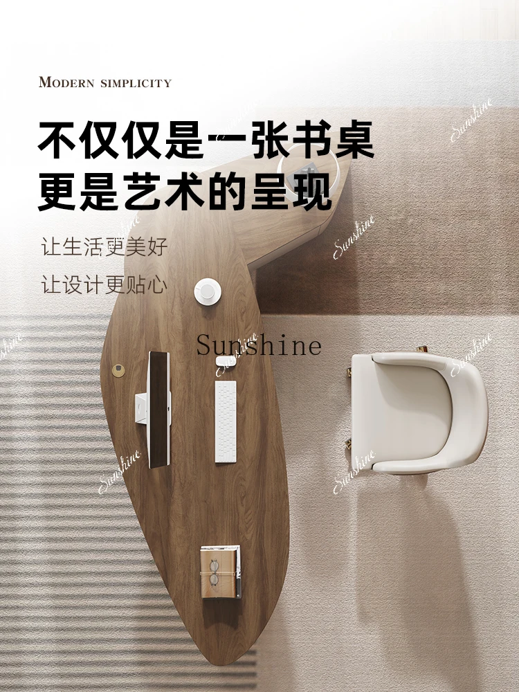 

WDesign, medieval style living room large desk, solid wood light luxury modern, special-shaped senior office