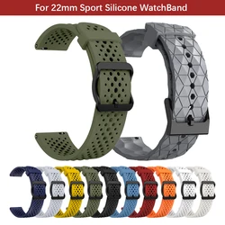 22mm Breathable Silicone Band For Garmin Forerunner 265 255 Misic Strap Venu 3 2/Vivoactive 4/Active Bracelet Watchband Correa