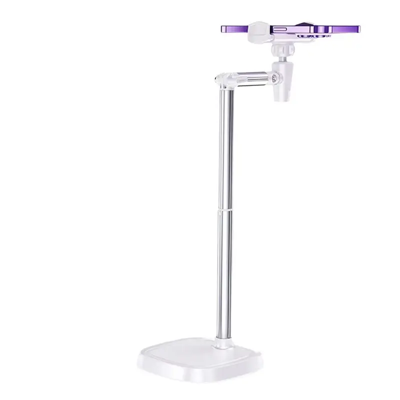

Mobile Phone Holder Mount 360° Rotatable Live Broadcast Bracket Height Adjustable Desktop Smartphone Stand Holder White