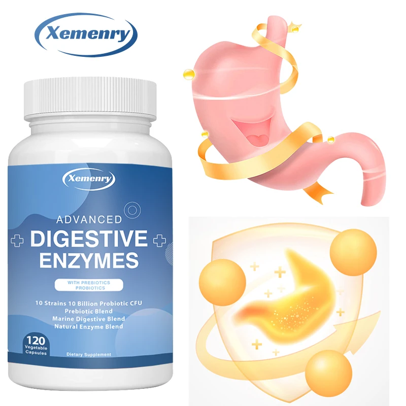 Digestive Enzymes Capsules - Nutrient Absorption, Reduce Discomfort, Promotes Digestion and Gut Health, Intestinal Function