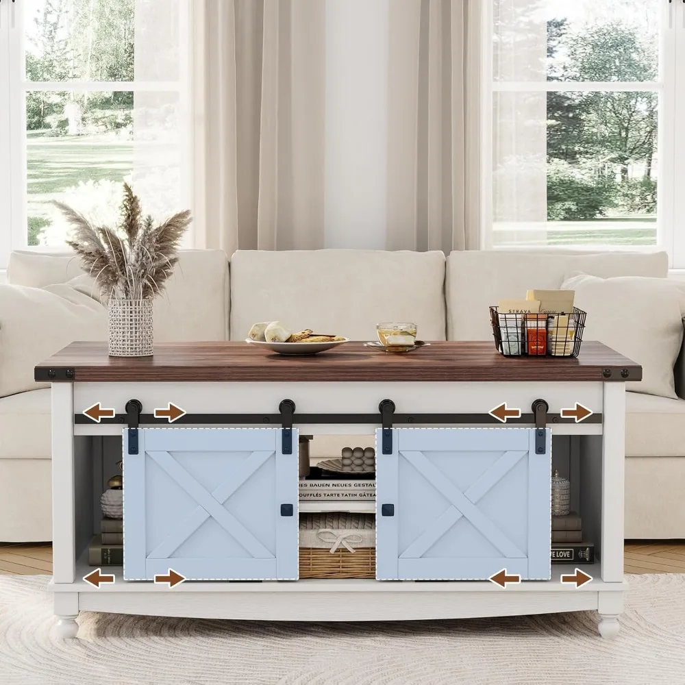 48" Couchtisch Farmhouse Lift Top Table mit Lift Top Storage Couchtisch