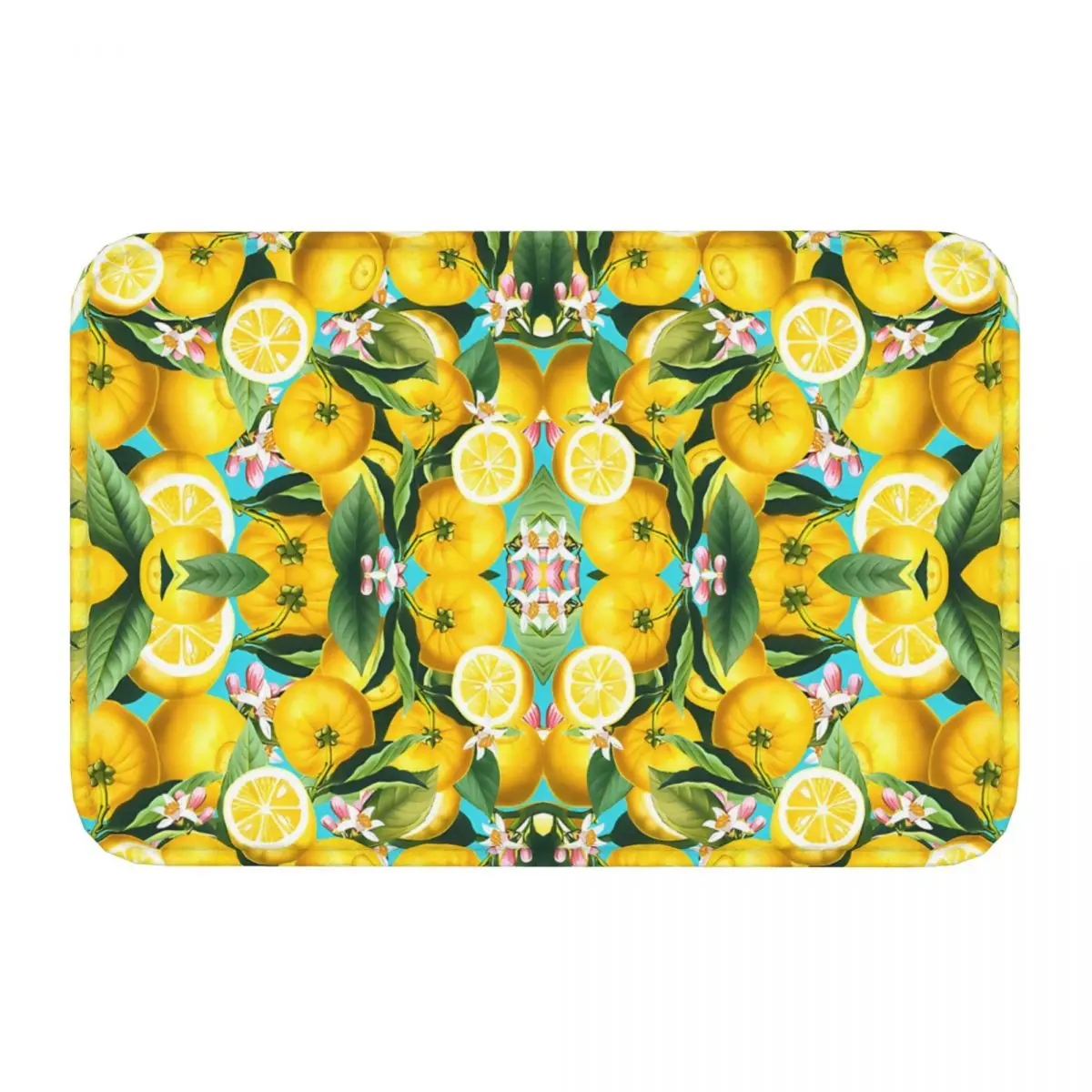 MORROCAN ART Bathroom Non-Slip Carpet TROPICAL LEMON TREE MOTIF- EXOTIC LEMONS CITRUS PATTERN Bedroom Mat Doormat Floor Rug