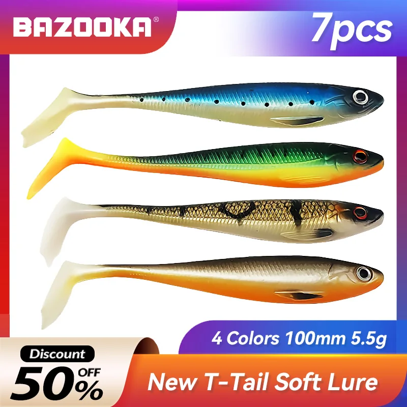 

Bazooka Soft Baits Fishing Lure Shad Shiner Swimbait Silicone Wobblers Carp Worm Pesca Bass Pike Jighead Winter Tackle Warm