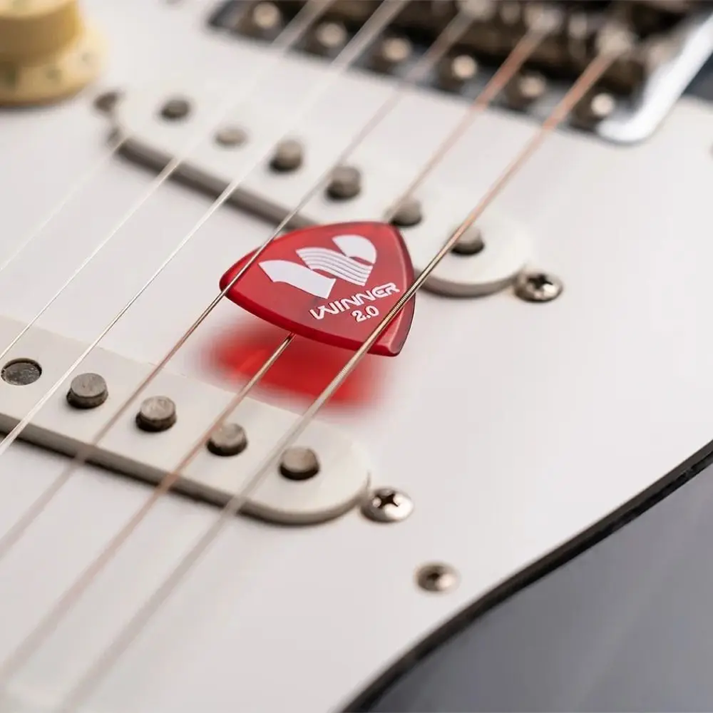 Professional 6 Pcs Winner Guitar Picks Large Triangular 2.0MM Thick Triangle Picks Anti-Slip Guitar Parts Guitar Playing