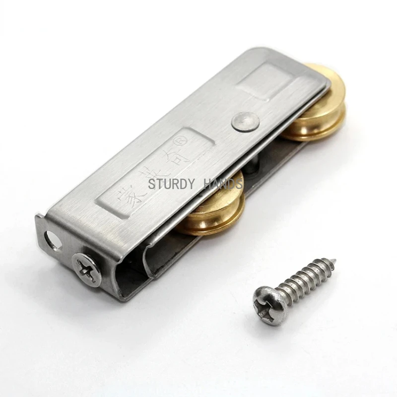 

Двойные медные колеса из нержавеющей стали, дверные и оконные шкивы из алюминиевого сплава, старомодная фурнитура для раздвижных оконных роликов