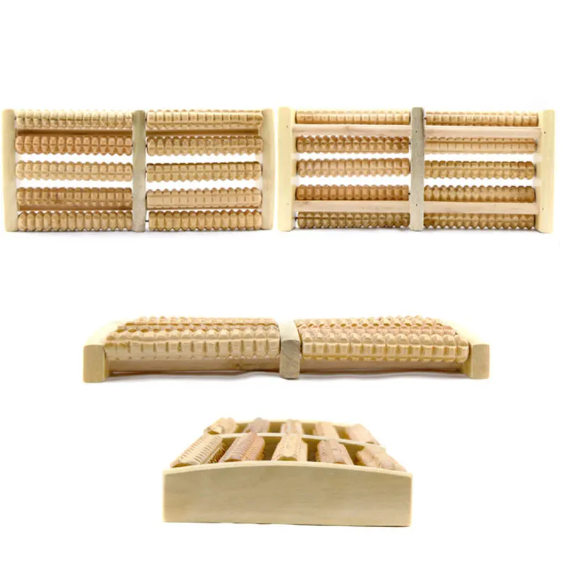 1pcs  Wooden Foot Massager Roller Reflexology for Stress Fitness Health Care Feet Massager Colorful Massage Roller Pain Relief