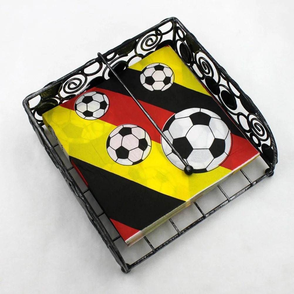 Football Printed Napkin Colorful Paper Tissue For Soccer Party Restaurant Hotel Banquet Tableware Decor Supplies