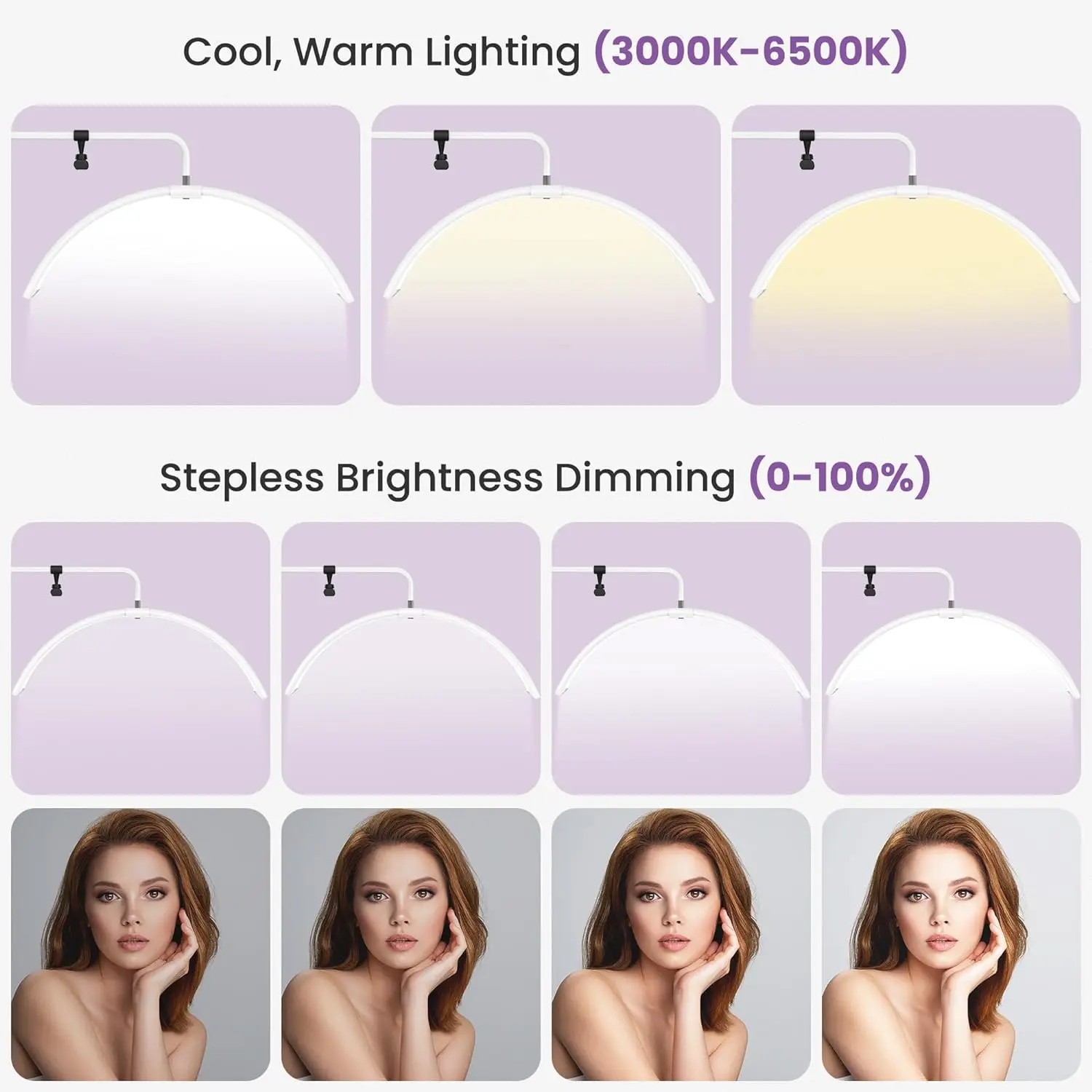U-shaped tattoo beauty lamp makeup nail eyelash tattoo fill light adjustable eye freckle tattoo work lamp beauty health lamp