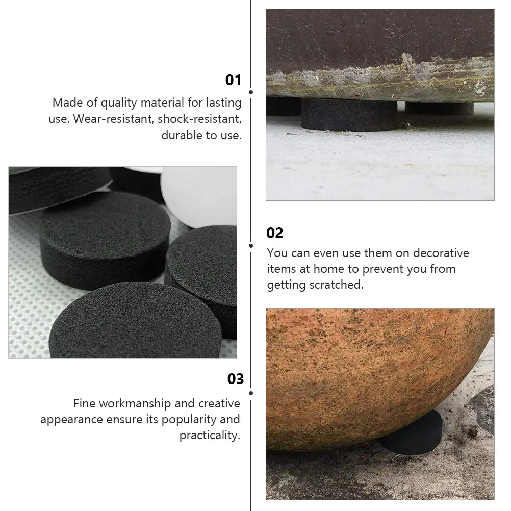 

48pcs Foot Pads For Flower Pots Round Plant Pot Risers Self Adhesive Non-Slip Mats Gardening Accessories Decorative Pot Feet