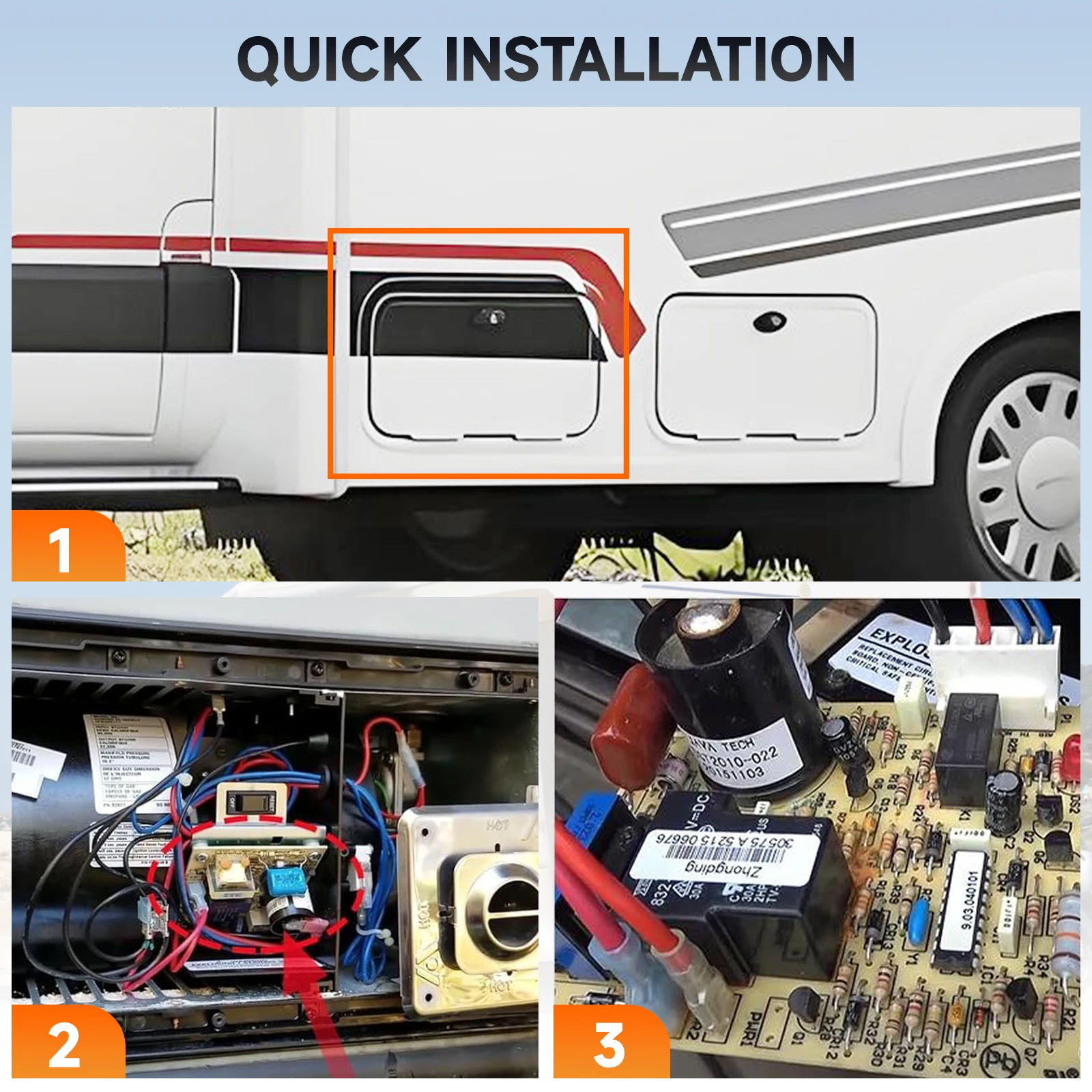 RV فرن الغاز لوحة تحكم دائرة الإشعال لنماذج أفران اللهب المائية المحلية Atwood FA 72D 76D 79D OE 31501 33488 33727