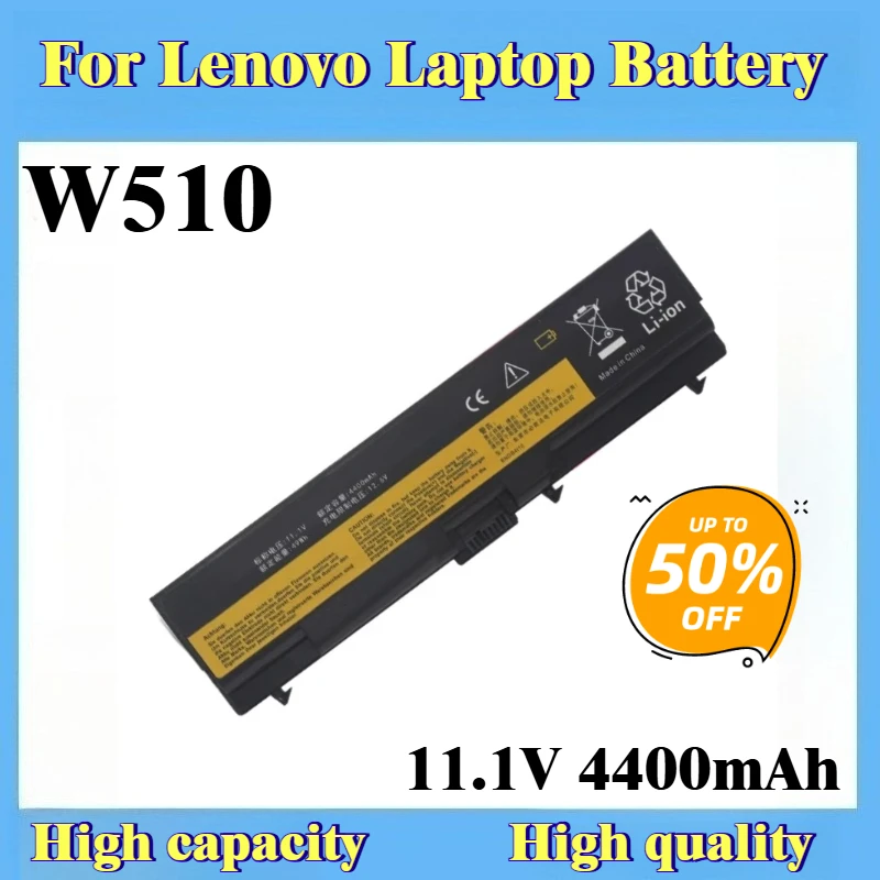 

For Lenovo ThinkPad E40 E50 L421 T410i T420 T510 SL410 SL510 T410 L510 L512 L520 L410 L412 Laptop Battery W510 11.1V 4400mAh