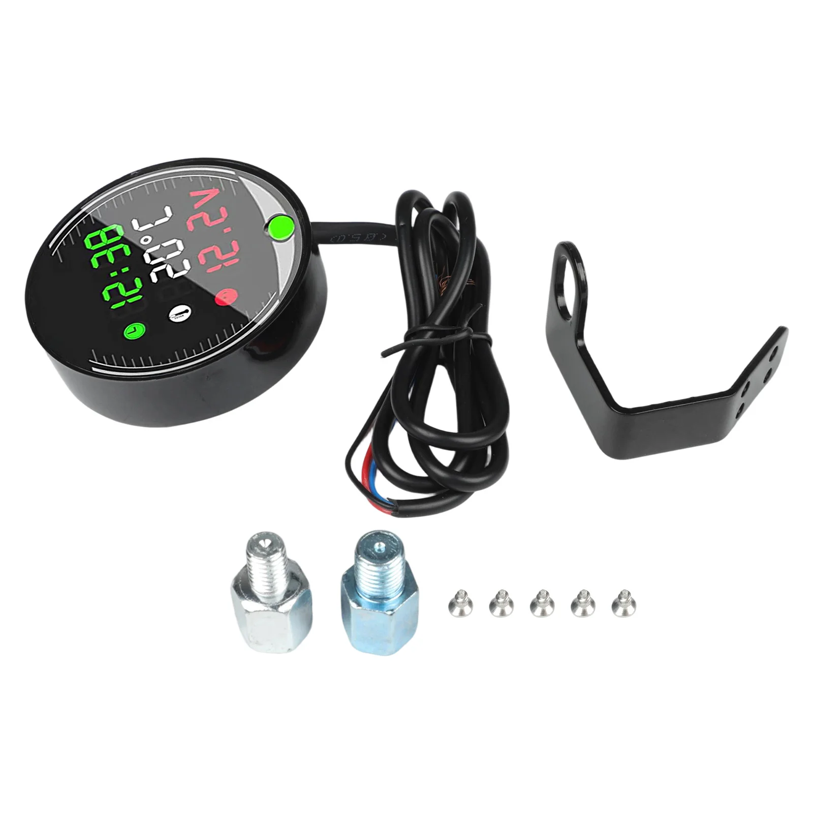 Digital Display Voltmeter Ambient Temperature Meter 9-24V Compatibility Enhanced Riding Experience For Motorcycles