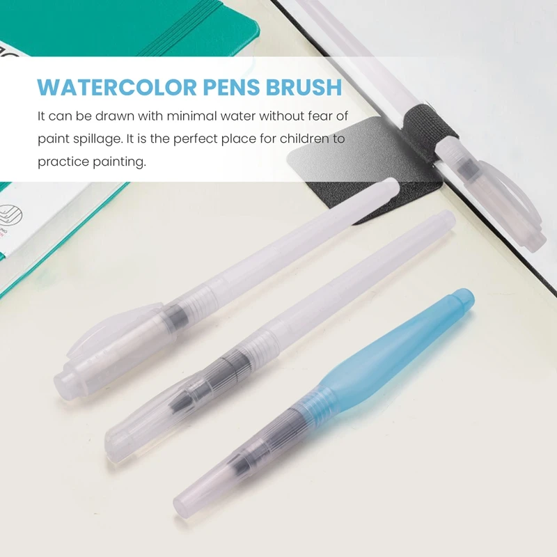 مجموعة أقلام فرشاة مائية بخزان مياه ، أقلام للرسم بالألوان المائية ، 9 * *