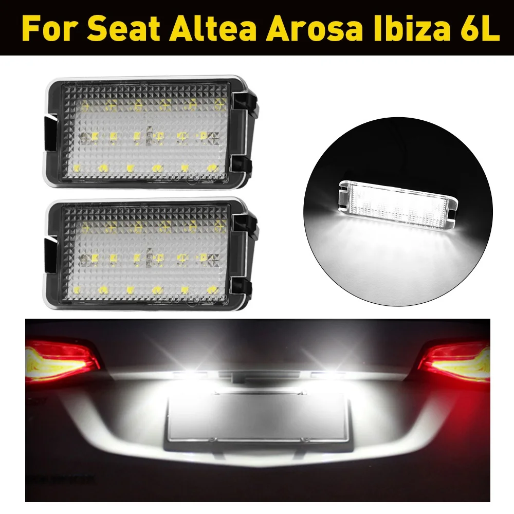 

2 шт. подсветка номерного знака для Seat Altea Arosa Ibiza 6L Leon 1M Tolebo 5P Cordoba MK1 Facelift автомобильные продукты номерного знака