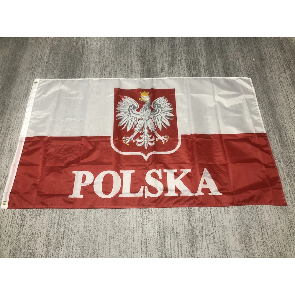 Poland Emble flag 90*150cm 3x5fts polyester hanging The Republic Of Poland Eagle flag polish flags white red EU Poland flags