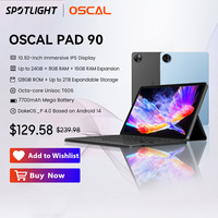 [World Premiere] Oscal Pad 90 Tablet,10.92inch IPS Display,8GB RAM+128GB ROM Octa-core Unisoc T606,8MP+13MP Camera 7700mAh 120HZ