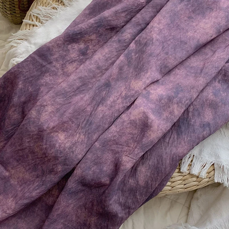 

Tencel linen fabric sewing clothes, summer dresses, shirts and handicrafts, printed ramie fabric 원단