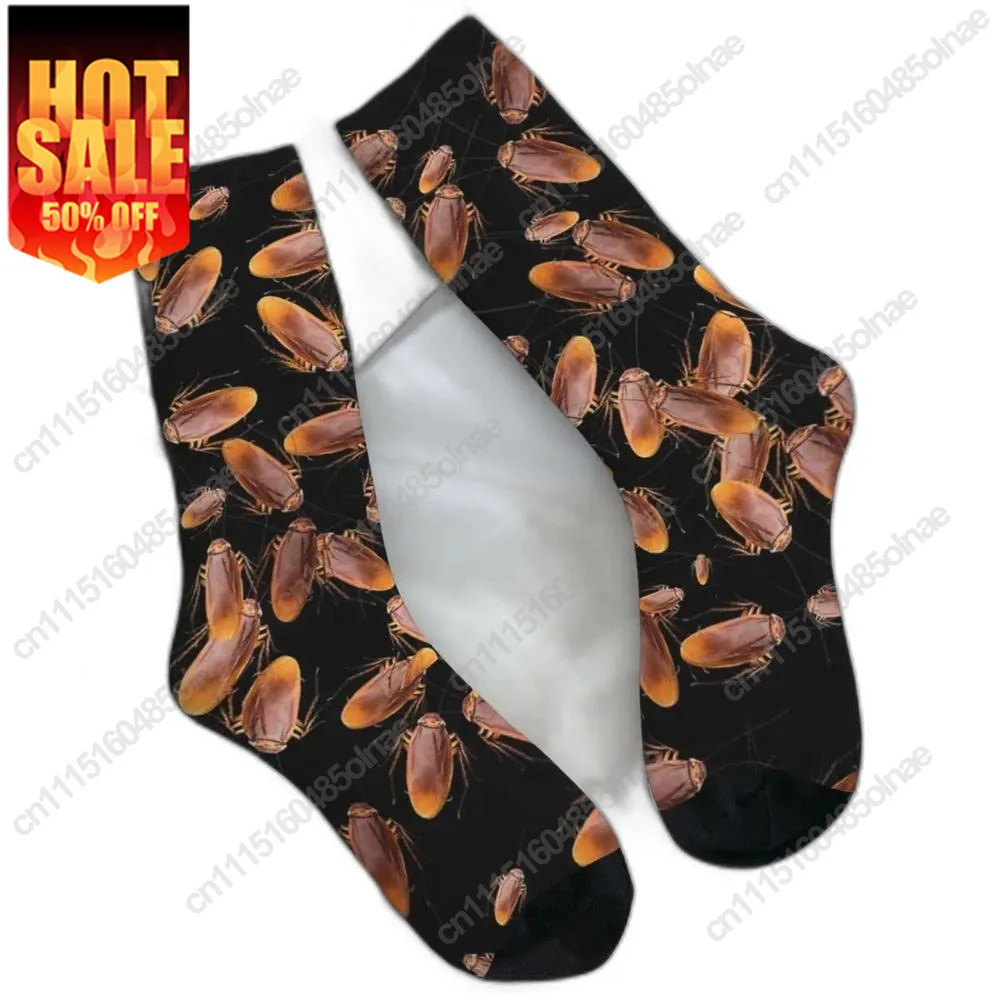 Insect Cockroach Infestation Stockings Printed Casual Spring Anti Sweat Sock Women Men Climbing Medium Soft Socks