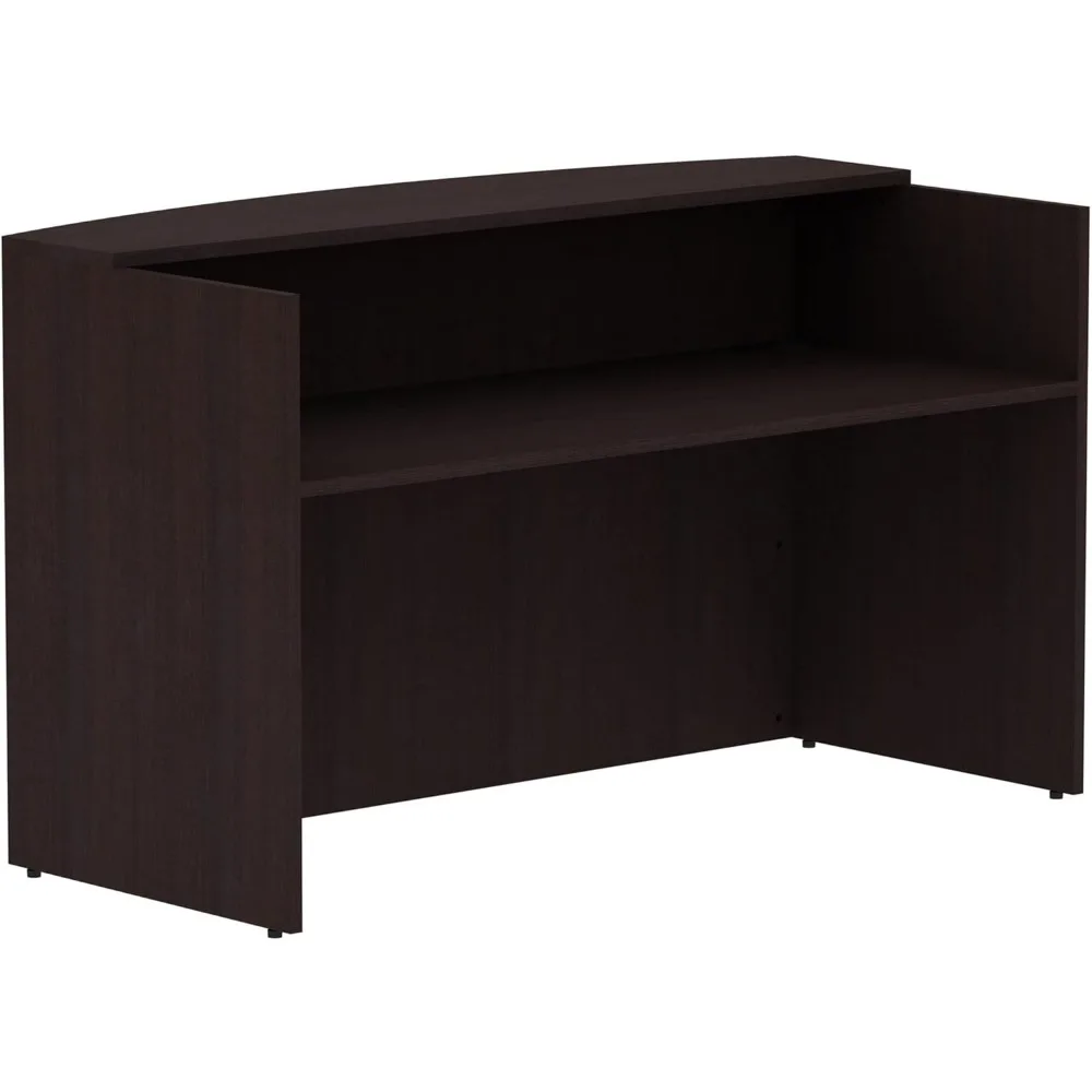 

"espresso-toned laminate front desk for reception"