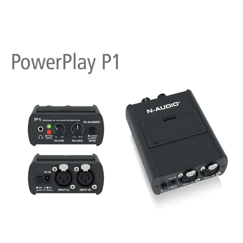 Monitor Headphones Amplifier in-ear Monitor Headphone Amplifier Stereo Mono Dual XLR Ultra-Compact Amplifier Metal Clip Mounting