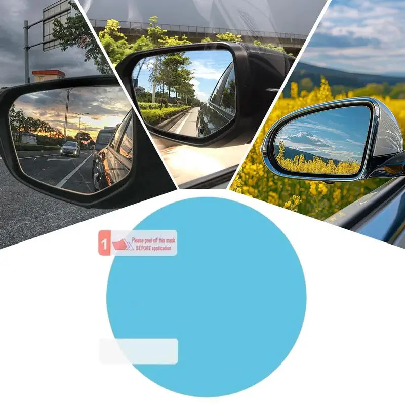 Side Mirrors Film 2pcs Waterproof Mirrors Film For Side Mirrors Rearview Mirrors Anti Glare Film Car Mirrors Rain Protector For