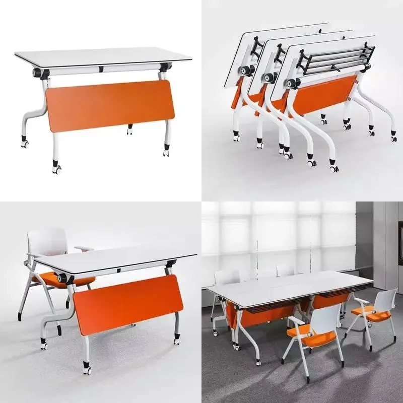 Modern Clamshell Folding Conference Table for Office School Living Room