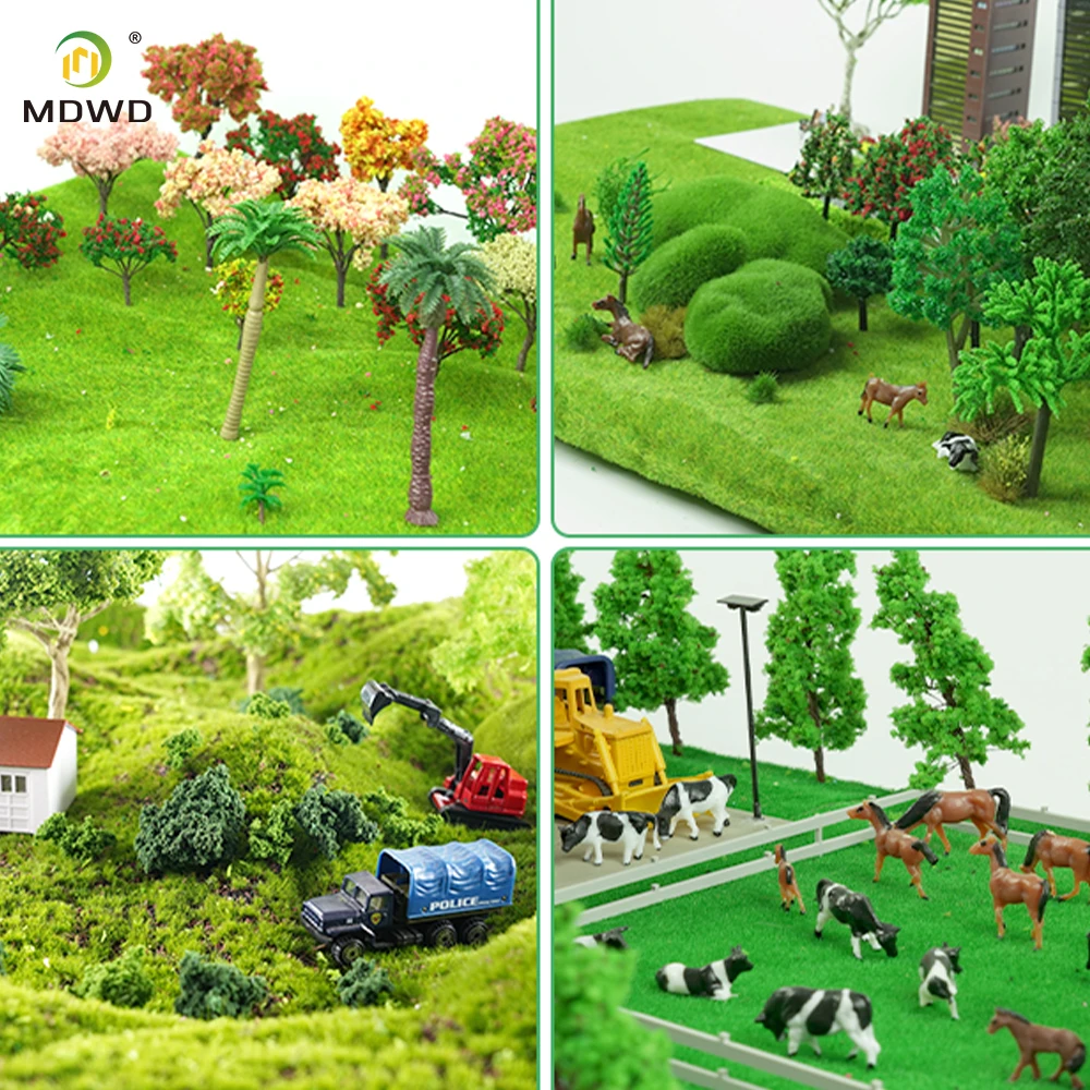 8mm-10mm Nylon Static Grass Fibers Model Grass Powder Multi-color Sand Table Diorama Railway Architectural Scene Layout Material